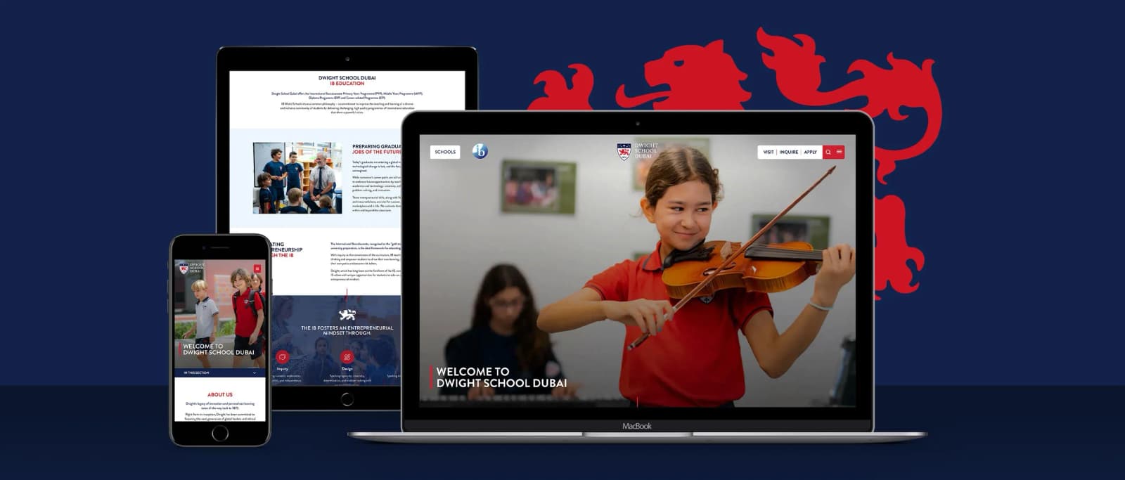 Dwight School Dubai website preview
